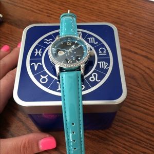 Women’s Leather Watch-Aquarius Horoscope theme